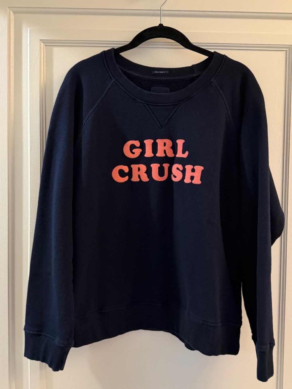 MOTHER Girl Crush The Square Sweatshirt navy size Large